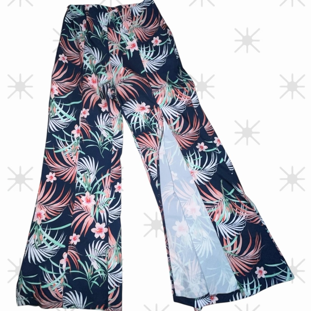 Floral Wide-Leg Pants